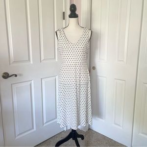 Vince Camuto white & black geometric design summer sleeveless dress,size…